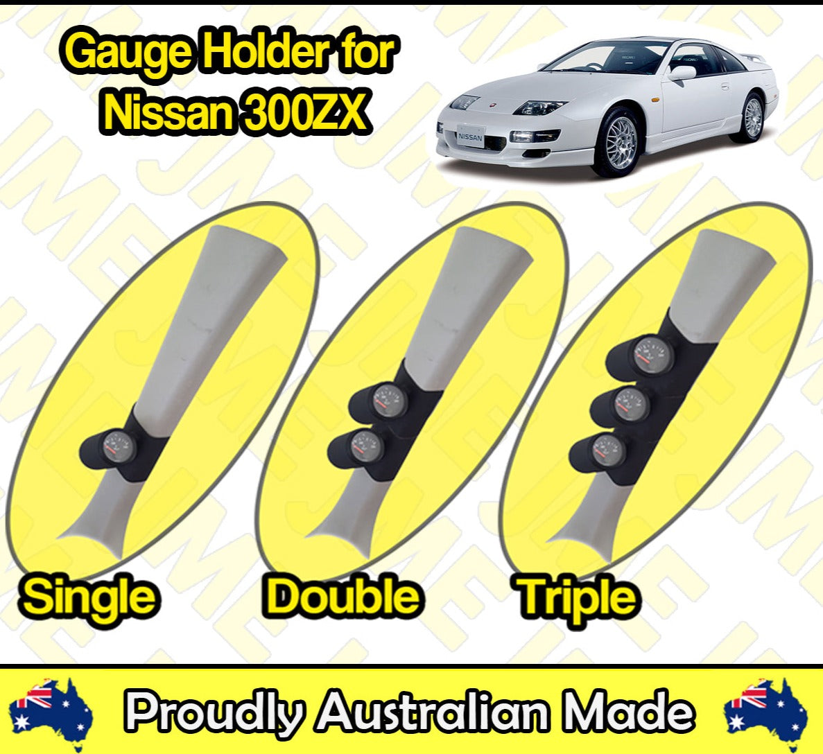 Gauge Holder Pillar Gauge Pod for Nissan 300ZX Fairlady CLIP ON 52mm 60mm