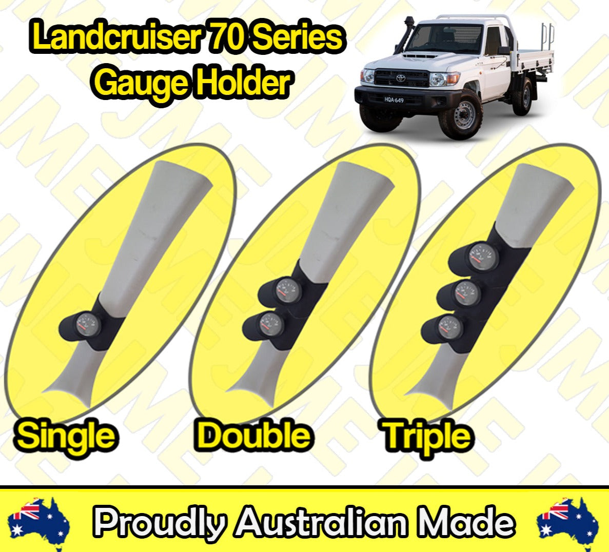 Gauge Holder for Toyota Landcruiser 70 Series Pillar Pod 52mm 60mm 2"inch