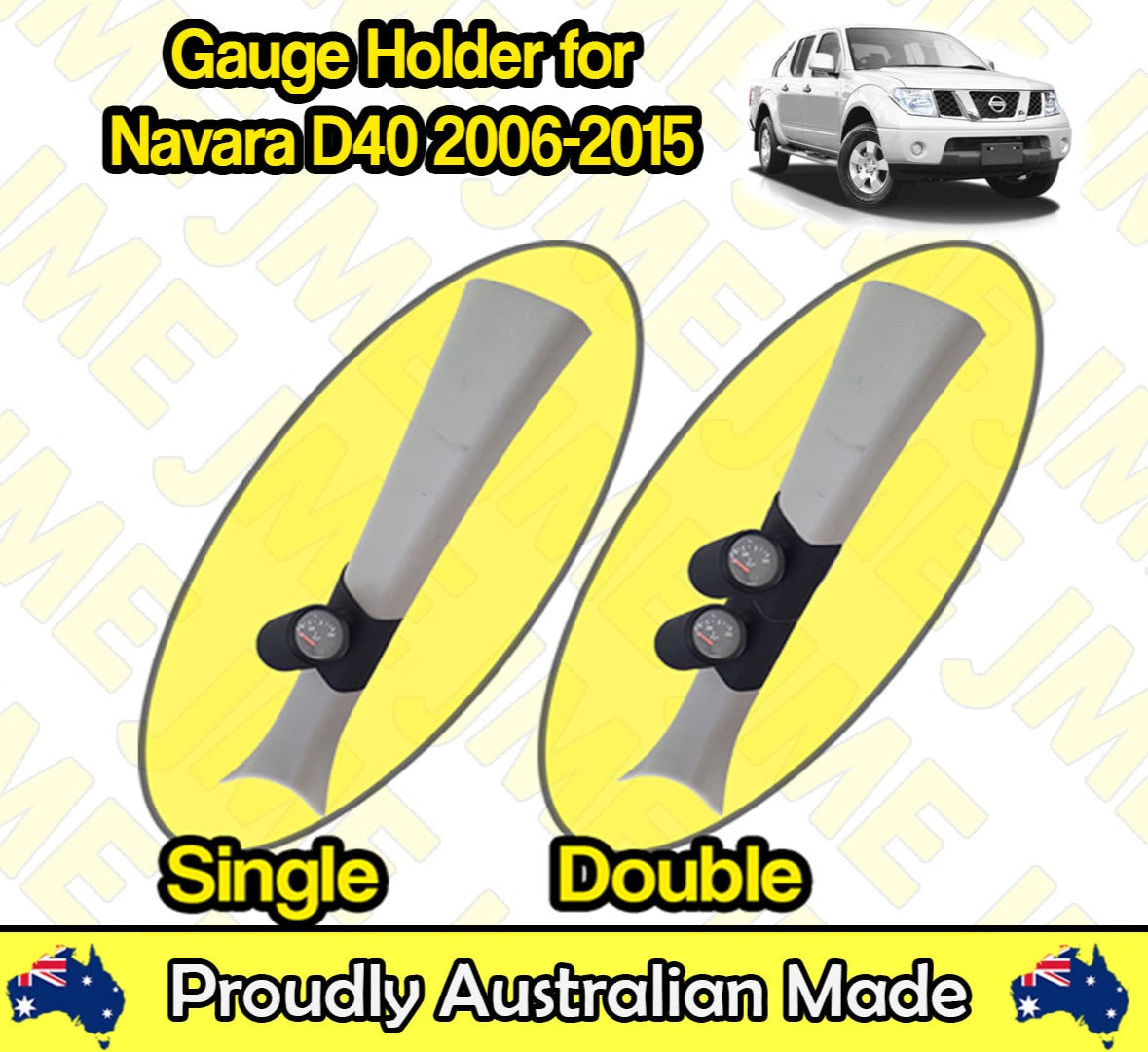 Gauge Holder for Nissan Navara D40 Pillar Gauge Pod CLIP ON 52mm 60mm