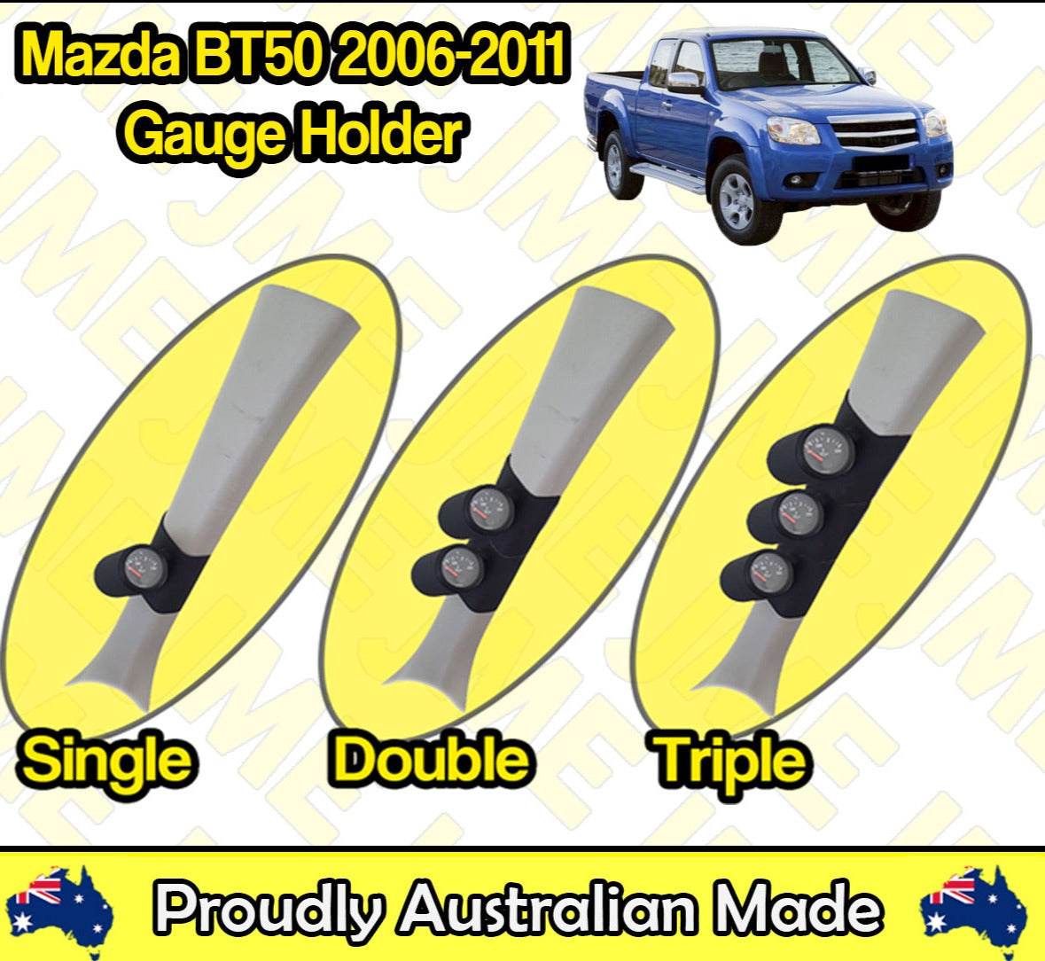 Gauge Holder for Mazda BT50 Pillar Pod 2006-2011 CLIP ON 52mm 60mm 2" inch