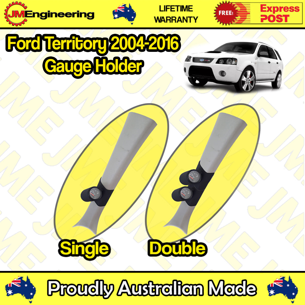 Gauge Holder for Ford Territory Pillar Pod 2004-2016 CLIP ON 52mm 60mm 2" inch