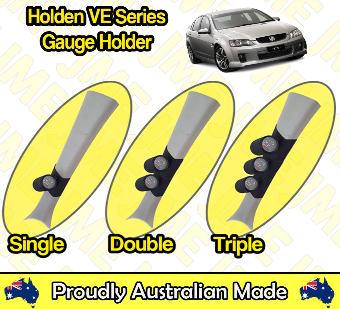 Gauge Holder for Holden VE Commodore / Ute Pillar Pod CLIP ON 52mm 60mm 2" inch