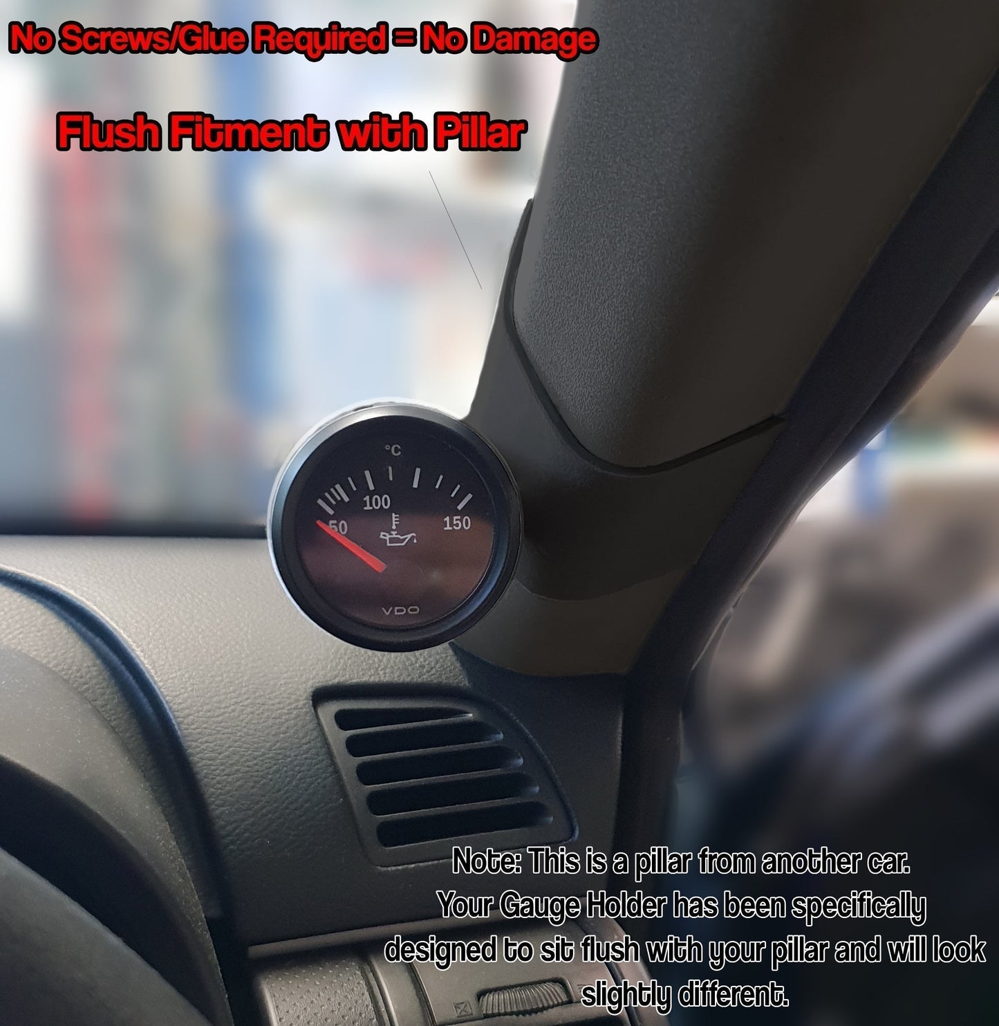 Gauge Holder for Mitsubishi Lancer Evo 7 8 9 Pillar Pod CLIP ON 52mm 60mm 2"inch