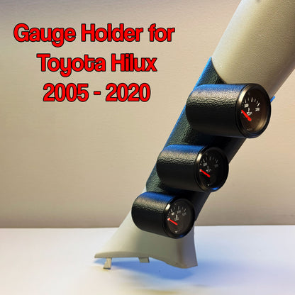 Gauge Holder for Toyota Hilux Pillar Pod 2005-2020 CLIP ON 52mm 60mm 2" inch