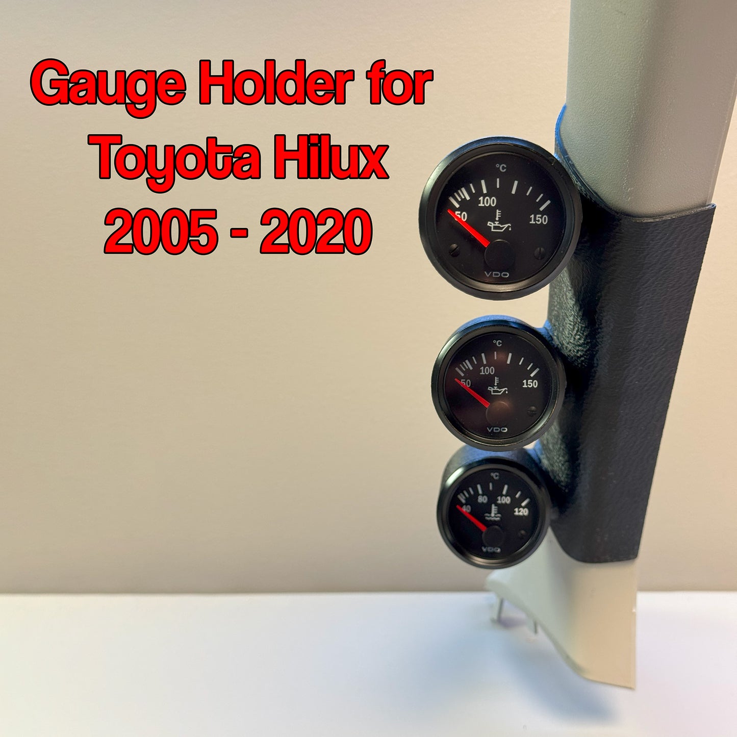 Gauge Holder for Toyota Hilux Pillar Pod 2005-2020 CLIP ON 52mm 60mm 2" inch